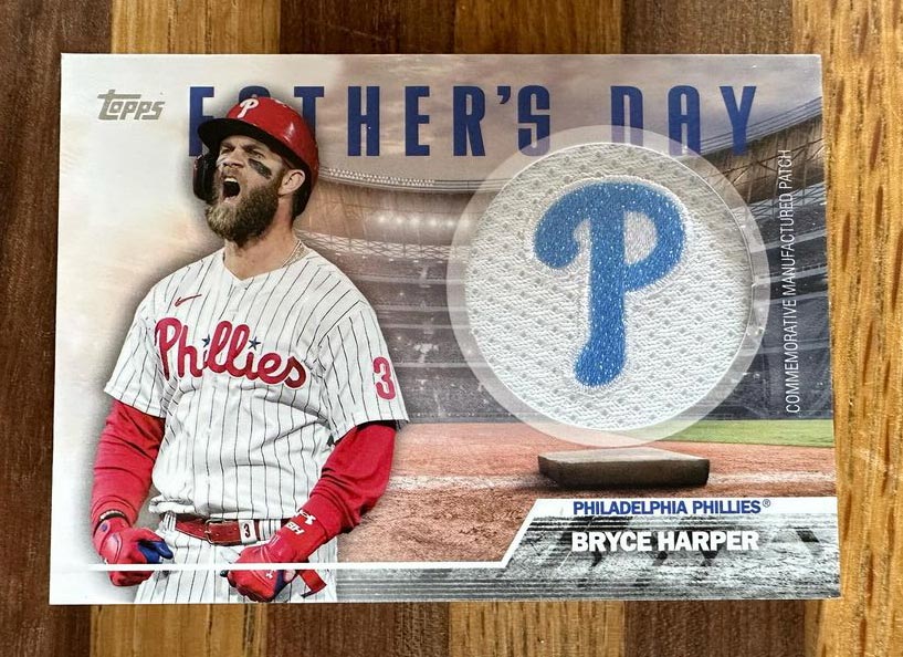 2023 Topps Series 2 Bryace Harper Father's Day Commemorative Patch